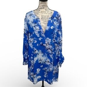 Avenue Blue and White Floral Dress